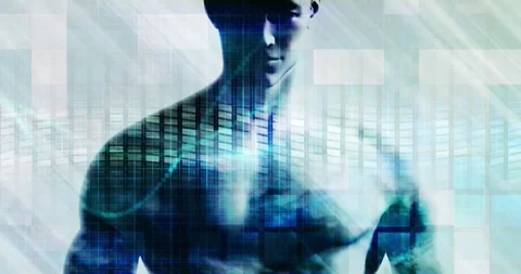 Digital Evolution Highlighting Human Thought Merging Advanced Technologies Stock Footage 336703812