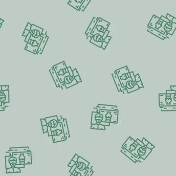 Digital exhibits line vector seamless pattern Stockillustratie