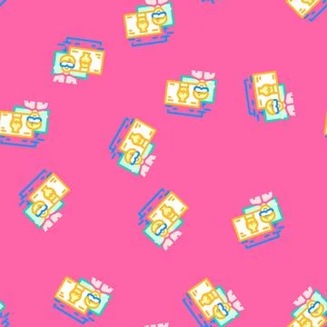 Digital exhibits vector seamless pattern Illustrazione stock