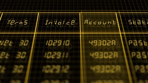 Digital Expense AP Invoice Account for Overdue Client in Corporation Vídeo Stock 345742809