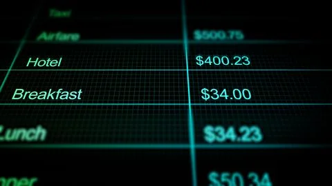 Digital Expense Report Accounting Software0 Stock Photos