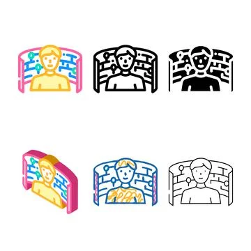 Digital explorer tech enthusiast color icon vector simplified 스톡 일러스트