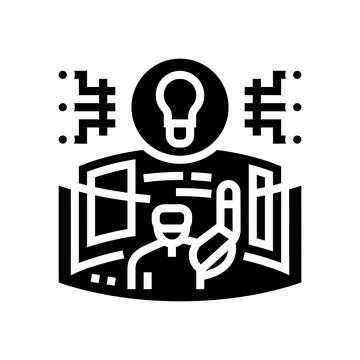 Digital explorer tech enthusiast glyph icon vector illustration Stock Illustration