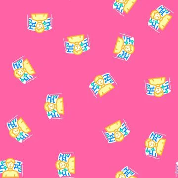 Digital explorer tech enthusiast vector seamless pattern Illustrazione stock