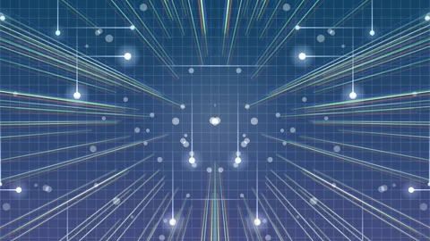 Digital explosion of light rays and particles, data stream, technology, science, Stock Footage 330929079