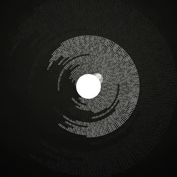 Digital eye with binary code, technology concept. Futuristic tech secure Stock Illustration