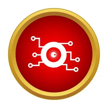 Digital eye biometric scanning technology concept icon Stock Illustration