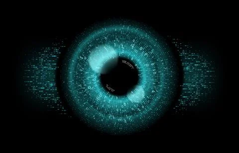 Digital eye, data network, cyber security Stock Illustration