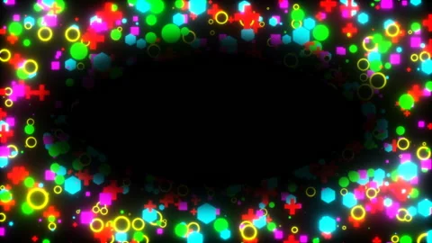 Digital eye. Digital ripple. Animated background. Colored flying particles Stock Footage 98652481