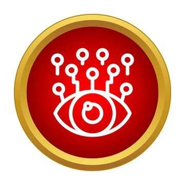 Digital eye icon representing future technology and vision Stock Illustration