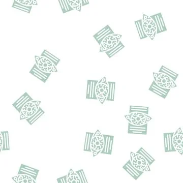 Digital eye kyc glyph vector seamless pattern 스톡 일러스트