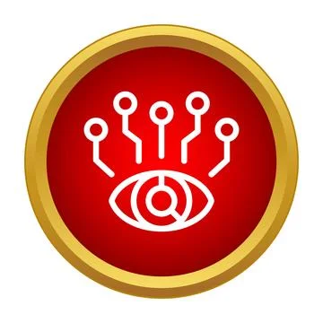 Digital eye scanning global network technology concept イラスト素材