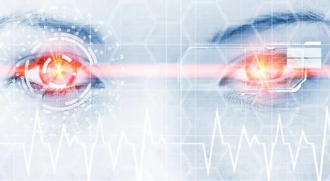 Digital eyes Stock Illustration