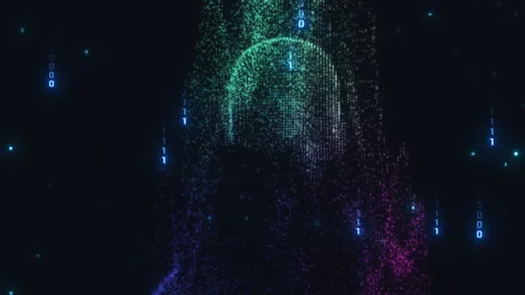 Digital Face AI Technology Stock Footage 274325855