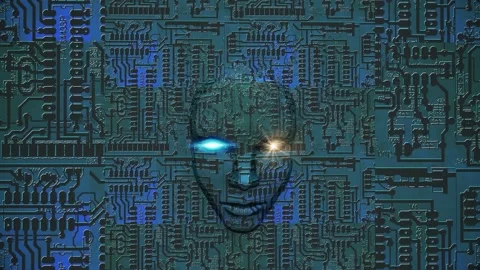 Digital face Stock Footage 245108195