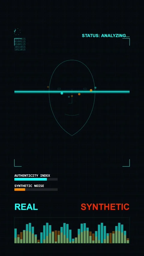 Digital Face Recognition Technology Interface Analyzing Authenticity Stock Footage 346203011