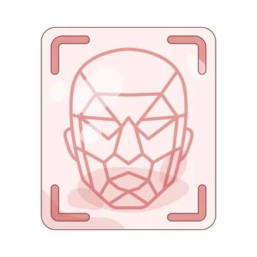 Digital facial recognition Stock Illustration