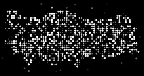 Digital Falling Circles Shape Turkey Map Stock Footage 313282434