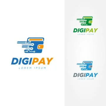 Digital Fast Payment Wallet Logo Sign Symbol Icon Stock Illustration
