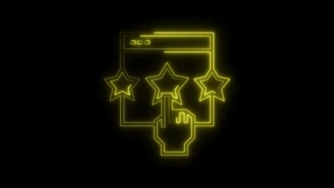 Digital feedback and ranking neon animation customer satisfaction and onlin.. Stock Footage 312448236