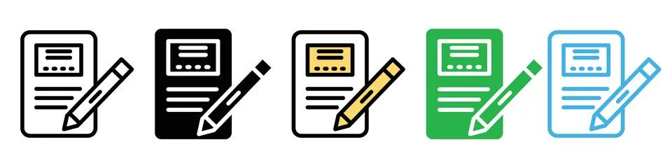 Digital Feedback Form and Web Survey Icons Vector Illustrations for Online .. Stock Illustration