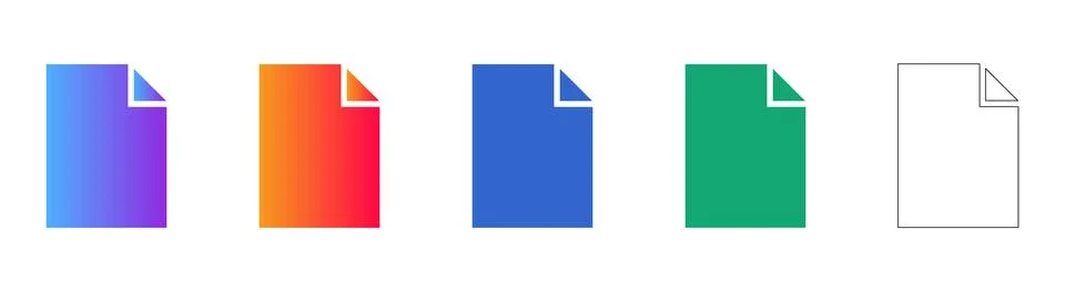 Digital File and Document Icons for Software Stock Illustration
