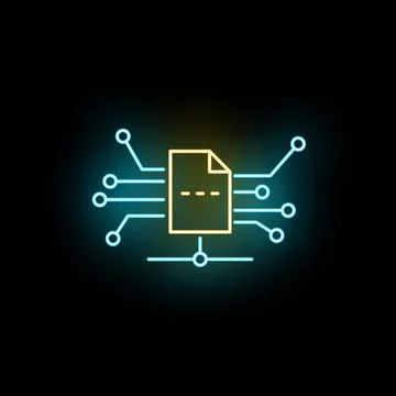 Digital file connecting to a data network circuit Stock Illustration