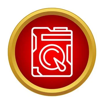 Digital file folder data storage icon concept Stock Illustration