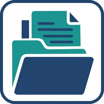 Digital file folder documentation report icon Иллюстрация