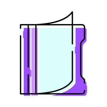 Digital file folder organizing important office documents イラスト素材