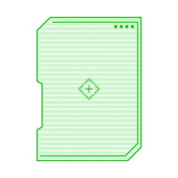 Digital file interface with adding new option Stock Illustration