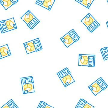 Digital file production vector seamless pattern Stock Illustration