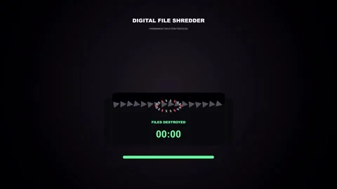 Digital file shredder software animation Stock Footage 346981816