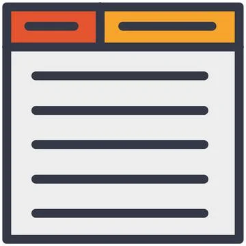 Digital file spreadsheet document vector icon. Computer window. Stock Illustration