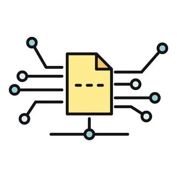 Digital file transfer connecting information flow technology system イラスト素材