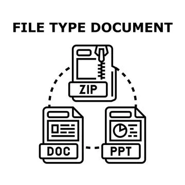 Digital file types exchange connection concept Stock Illustration