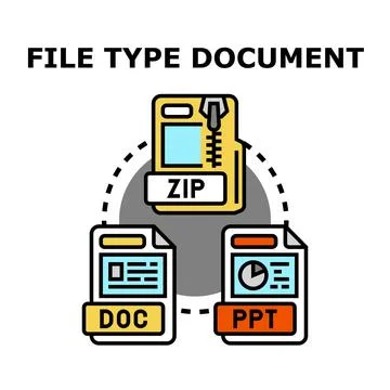 Digital file types exchange connection concept Stock Illustration