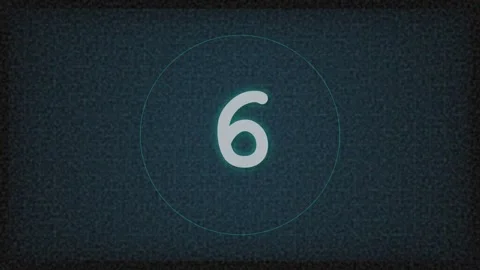Digital Film Countdown Sequence with Minimalist Aesthetic Vídeo Stock 347627503