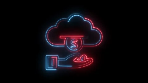 Digital finance concept cloud computing financial technology hand receiving Stock Footage 322987927