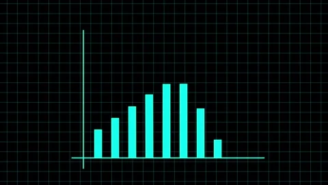 Digital finance data visualization with cyan bar graph animation for corpor.. Stock Footage 313468786