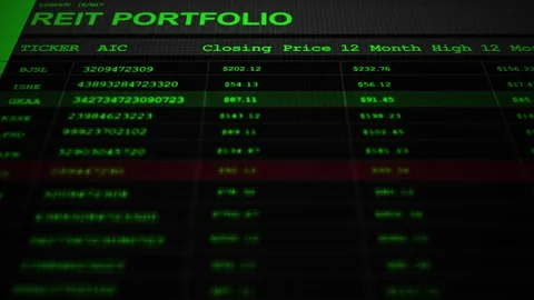 Digital Finance Interface Depicting REIT Real Estate Portfolio Stock Footage 328204761
