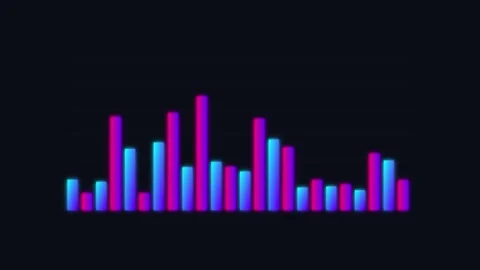 Digital Financial Bar Chart Data Graphic Motion Stock Footage 341844973