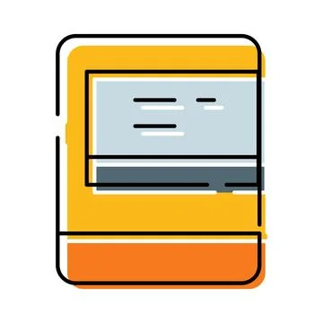 Digital financial document on mobile device icon Stock Illustration