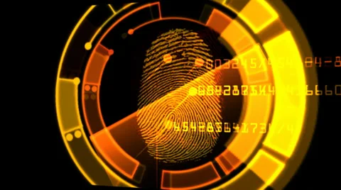 Digital finger printing Stock Footage 33460958