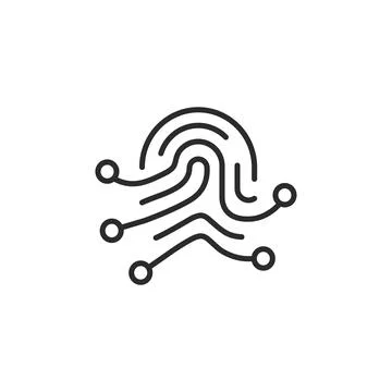 Digital Fingerprint Icon Stock Illustration