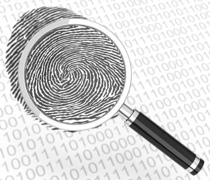 The digital fingerprint Stock Illustration