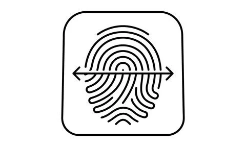 Digital fingerprint scanning technology interface for secure user verificatio Stock Illustration