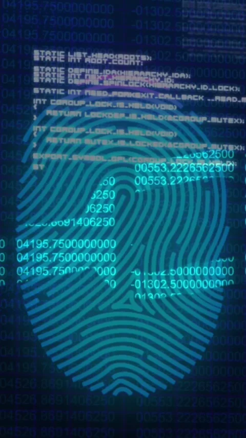 Digital fingerprint security system Stock Footage 342801836