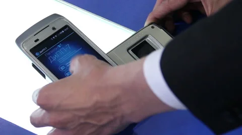 Digital fingerprinting scanner Video stock 56802122