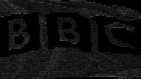 Digital flag with BBC logo on the screen. Editorial 3d rendering Illustrazione stock